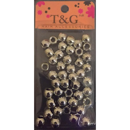 Hair Beads Silver Large
