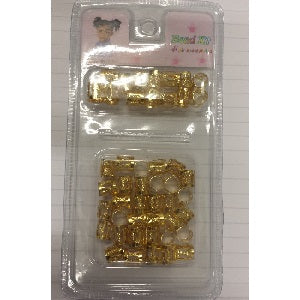 Braid Hair Cuffs Gold/Silver 40 Pcs