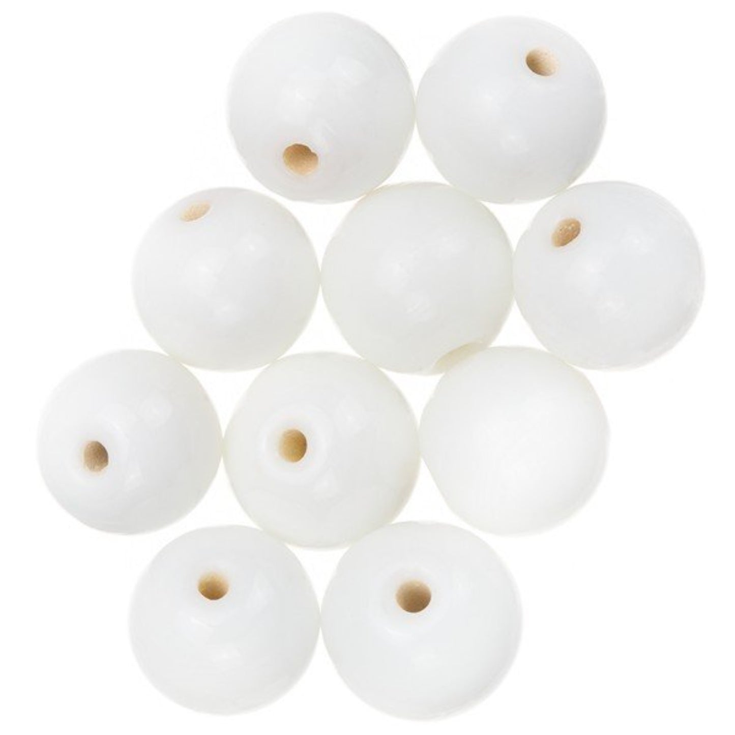 White Round Beads